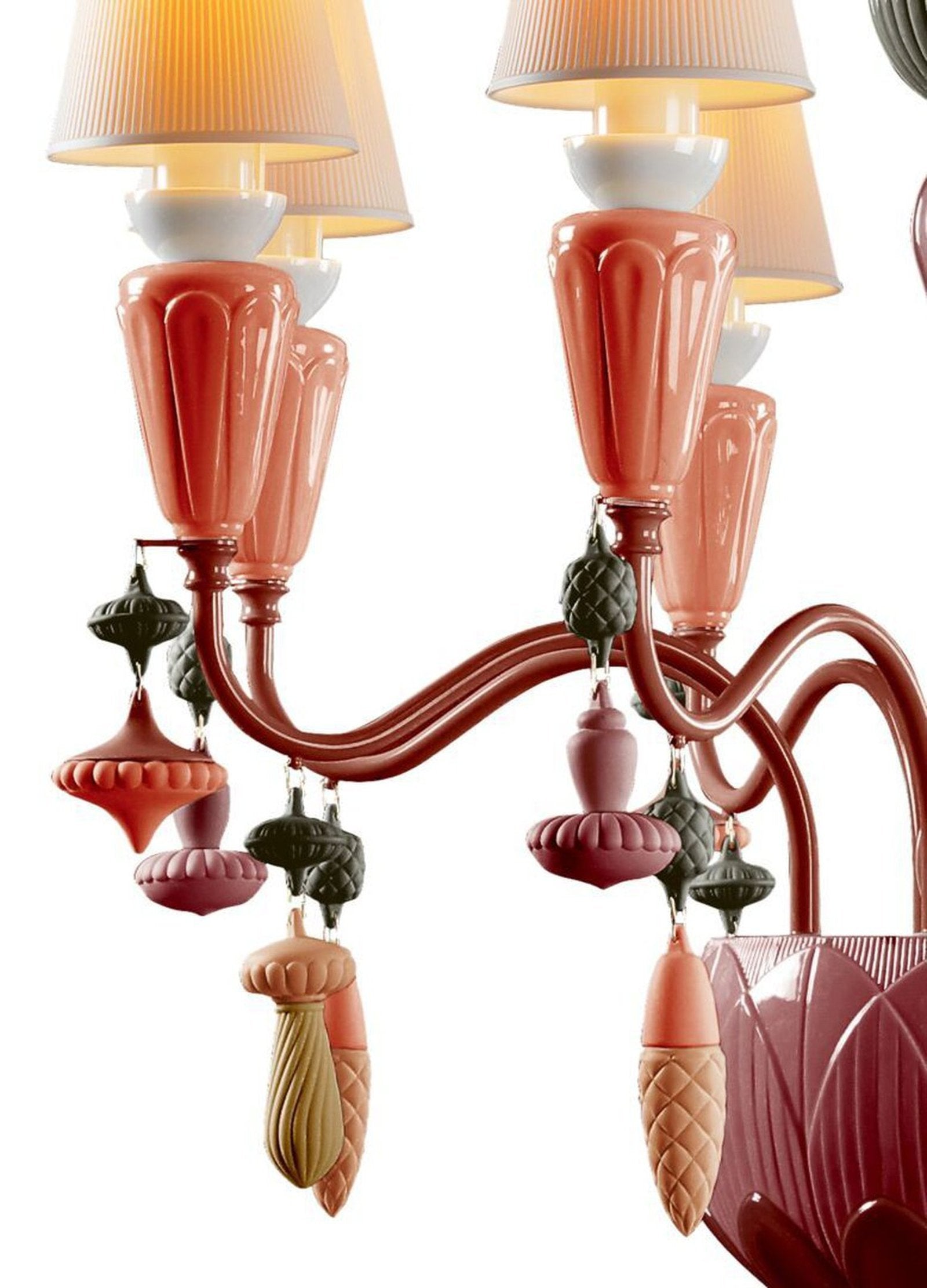 Lladro Ivy and Seed 8 Lights Chandelier Flat Model (US)