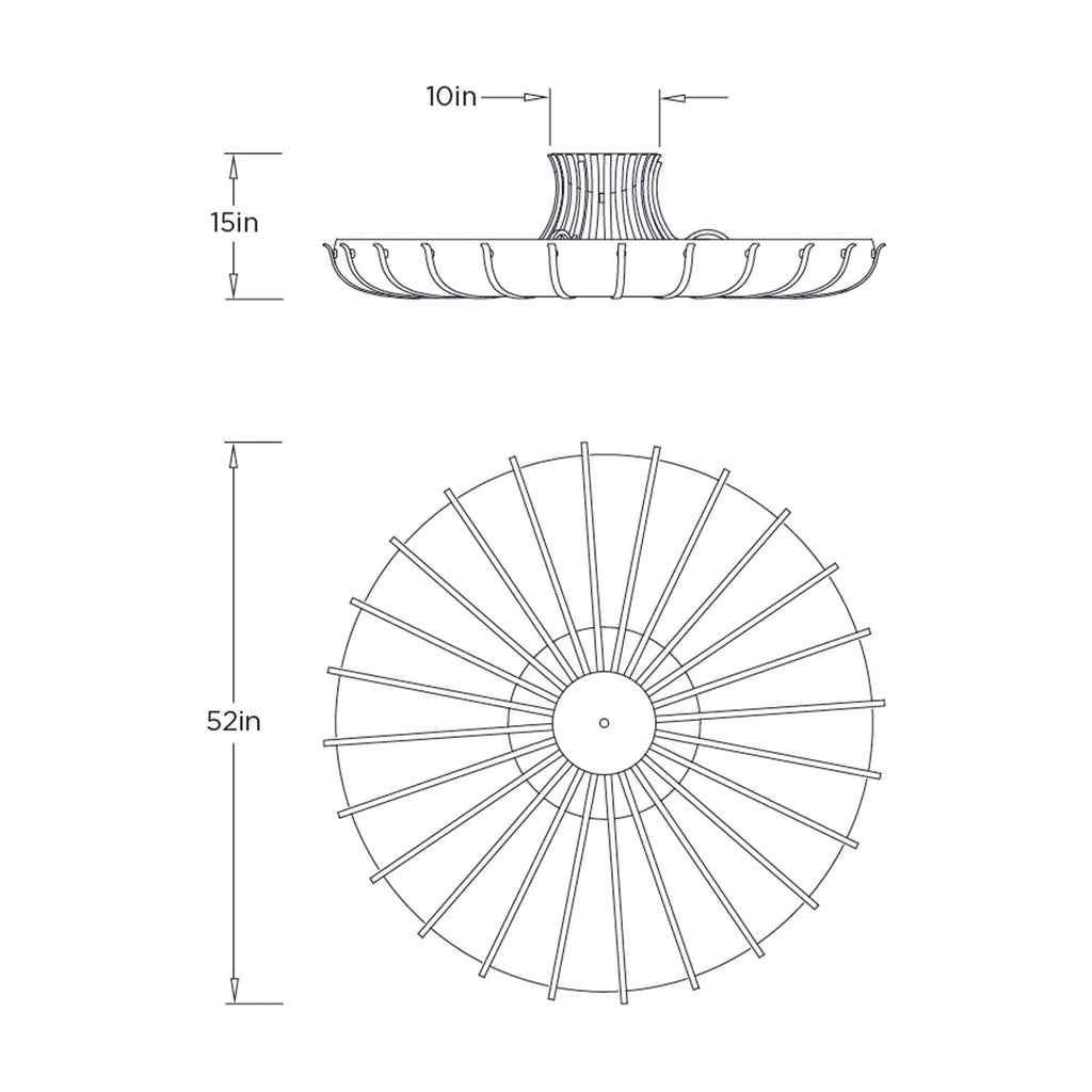 Chambers Ceiling Semi Flush Light
