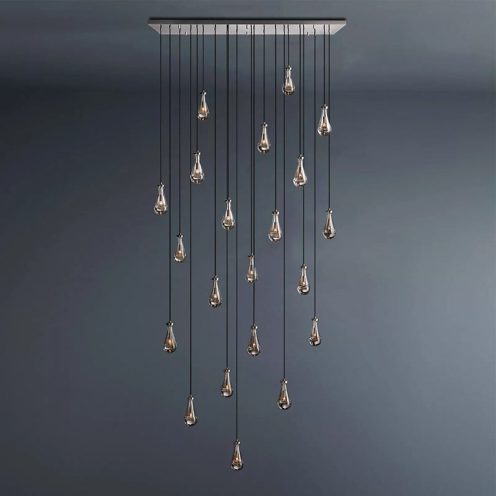 Raindrop Rectangular Chandelier 72"