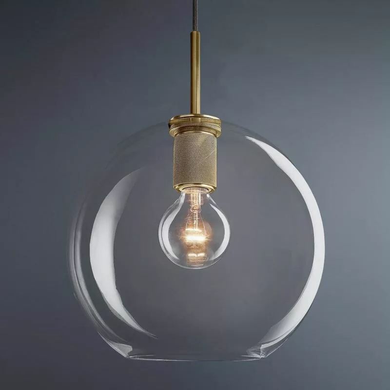 Utilitaire Round Glass Pendant Light