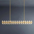 Luxury Crystal Linear Chandelier 60-Light 54"