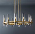 Ravelle Round Minimalist Glass Chandelier 30"