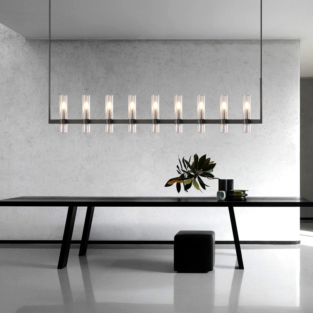 Ravelle Linear Glass Chandelier 71"