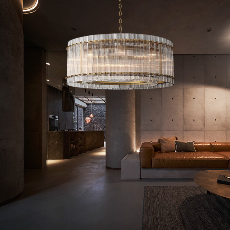 Modern San Marcol Cake Round Luxury Chandelier 37"