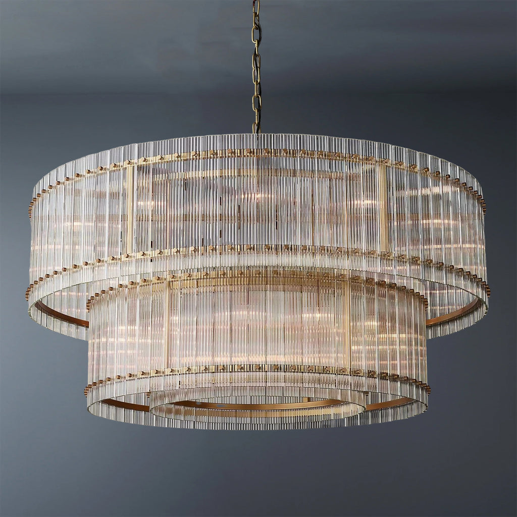 Hen Cbcro Modern  2-Tier Luxury Round Chandelier 60"