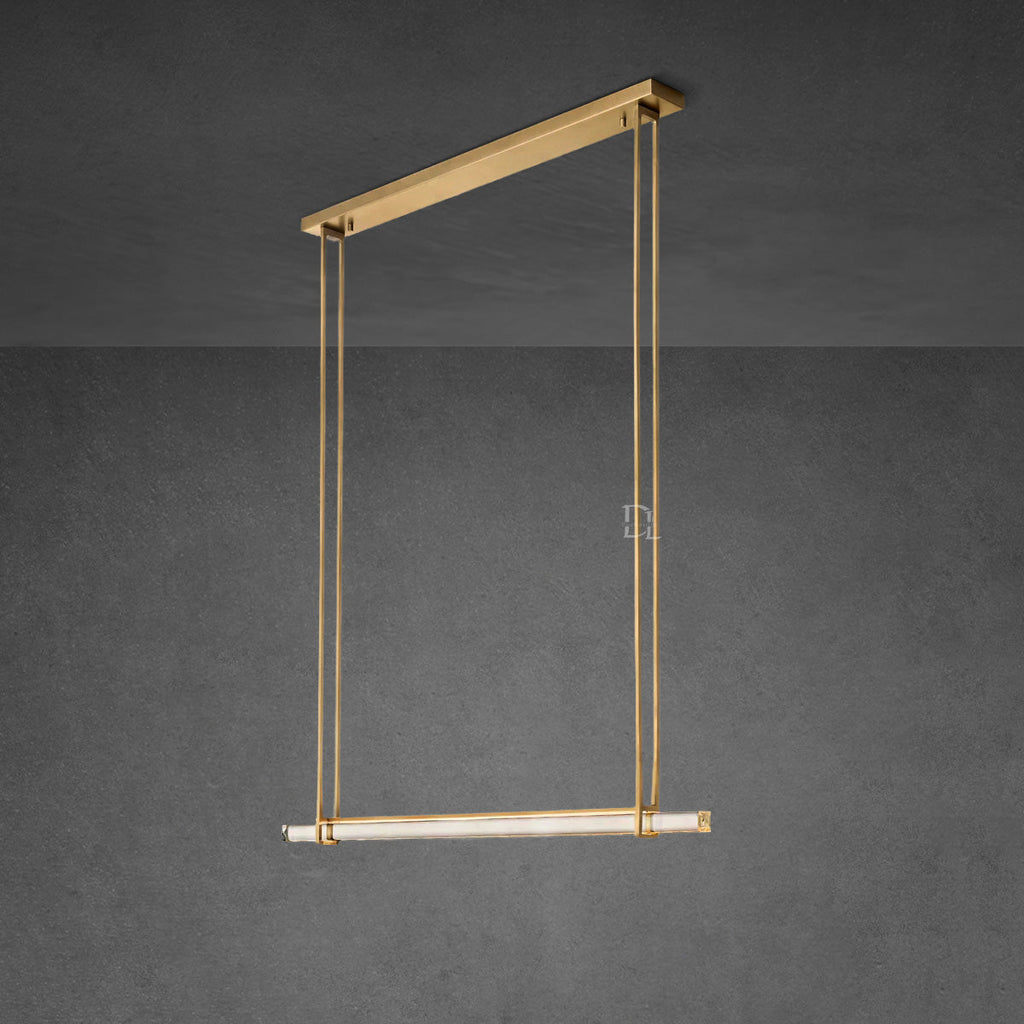 Aerie Crystal Single Bar Linear Chandelier 60"