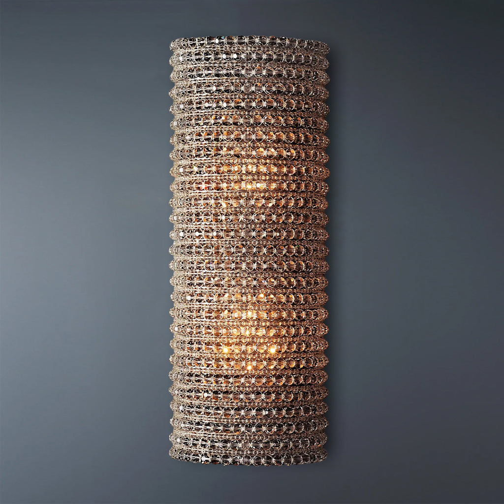 Halo Crystal Bead Wall Sconce 21"H