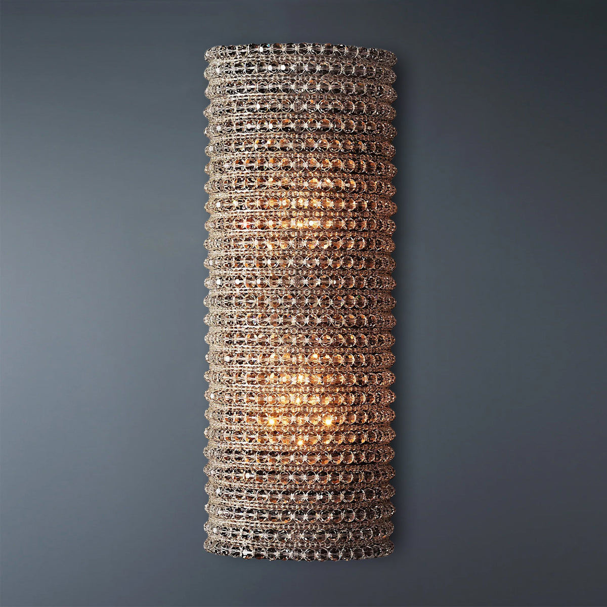 Halo Crystal Bead Wall Sconce 21"H