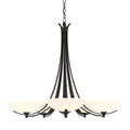 Aegis 5 Arm Chandelier 5-Light Opal Glass (GG) in Black