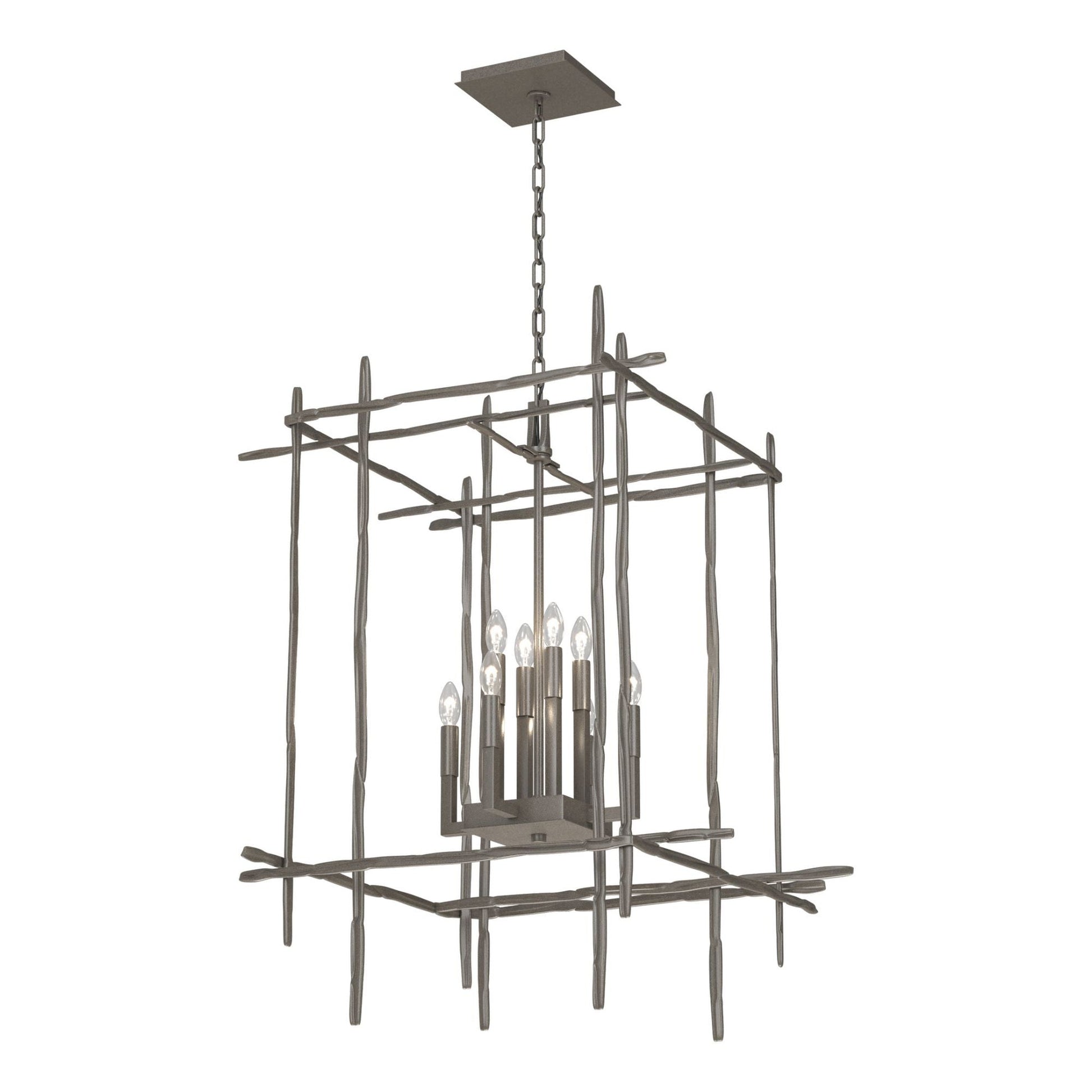 Tura 8-Light Large Chandelier 8-Light in Dark Smoke