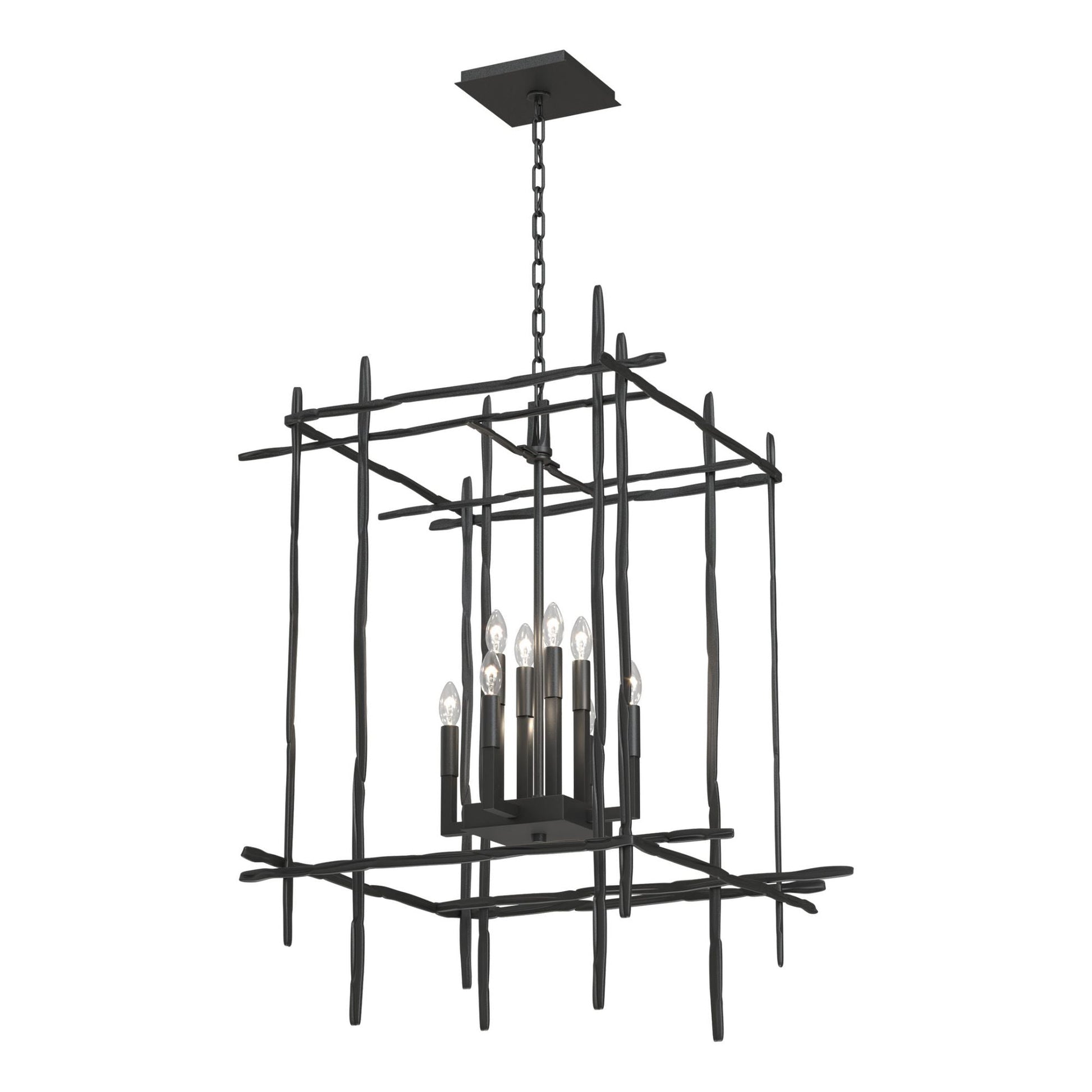 Tura 8-Light Large Chandelier 8-Light in Black