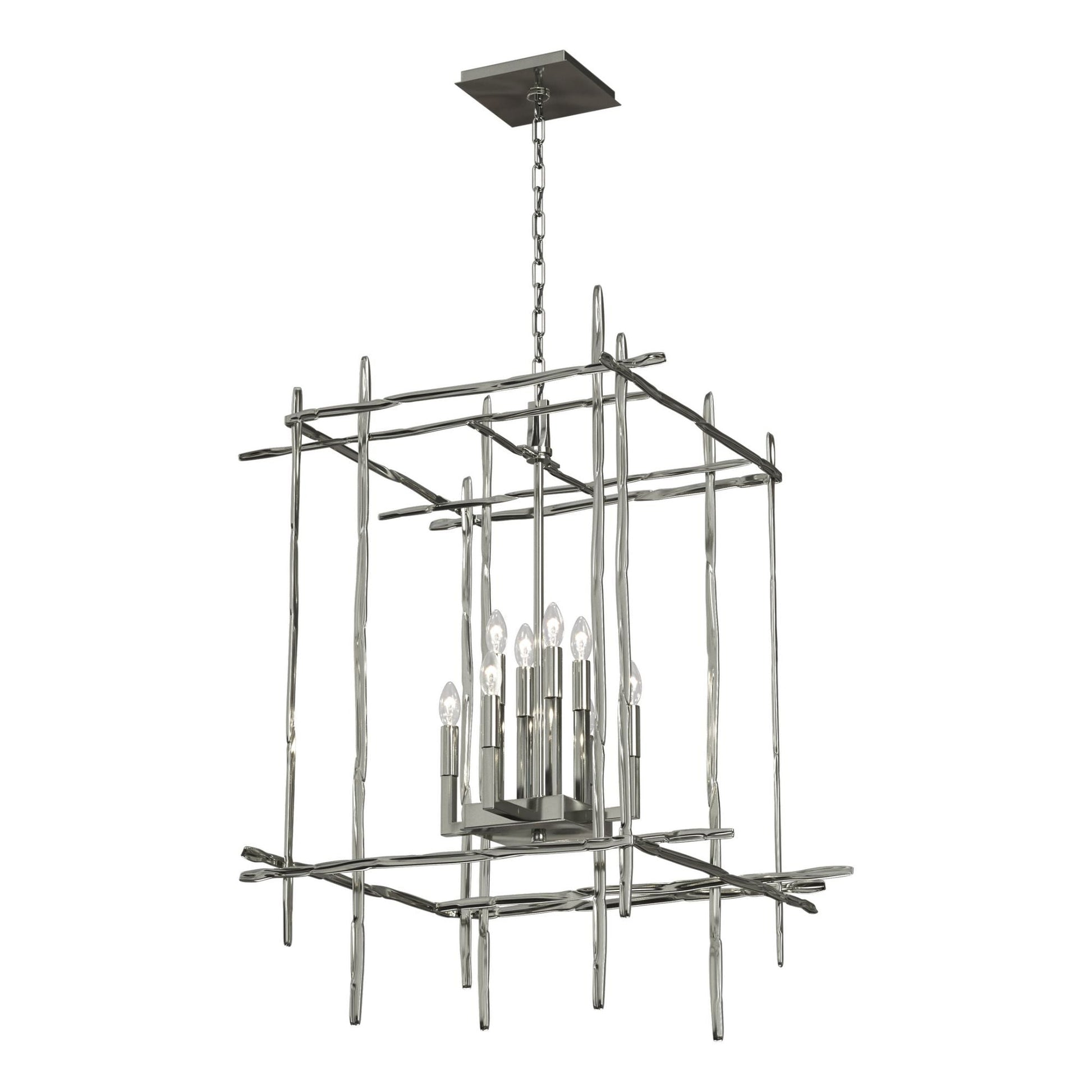 Tura 8-Light Large Chandelier 8-Light in Sterling