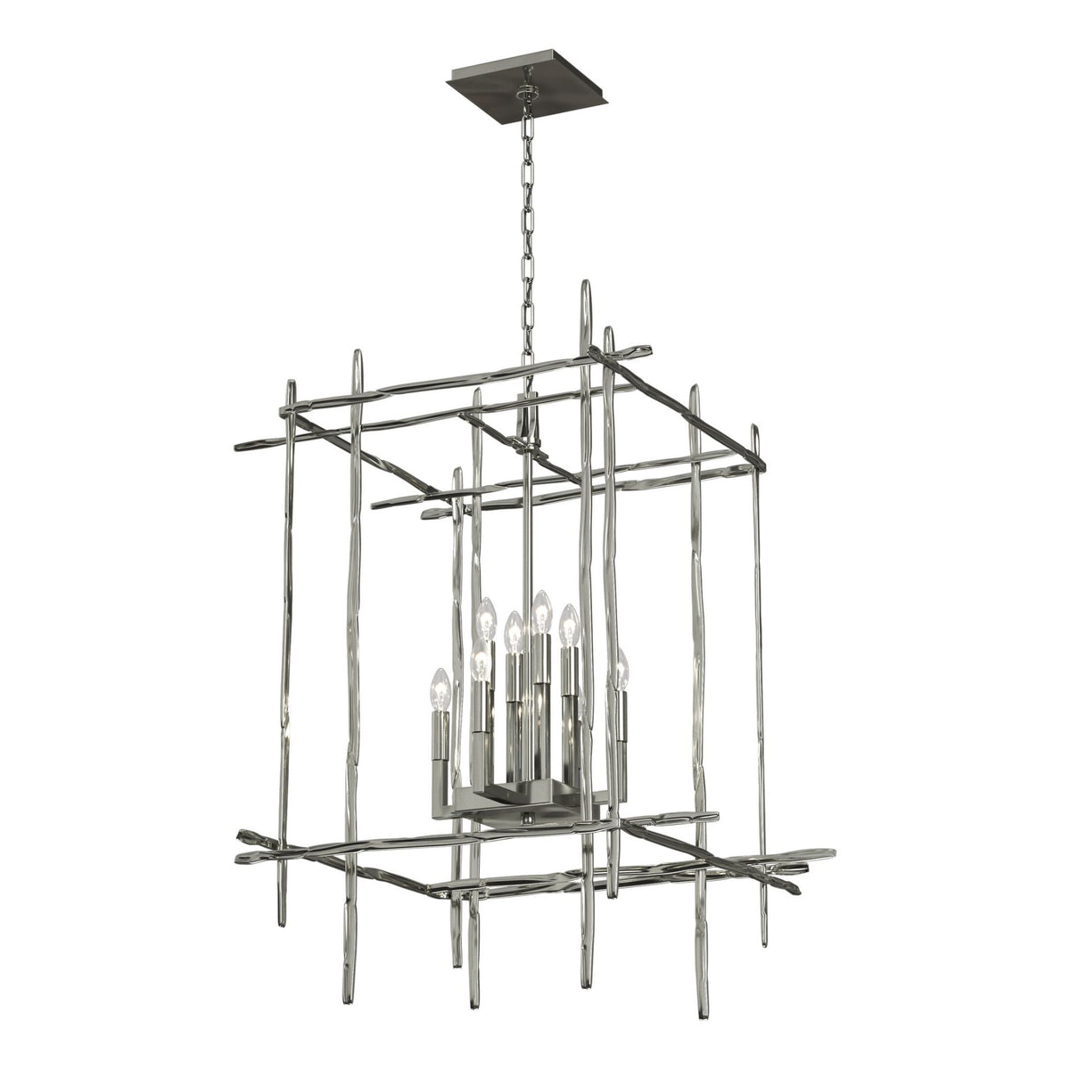 Tura 8-Light Large Chandelier 8-Light in Sterling