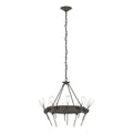 Echo 10-Light Circular Chandelier 10-Light Cast Glass (YC) in Dark Smoke