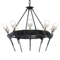 Echo 10-Light Circular Chandelier 10-Light Cast Glass (YC) in Black