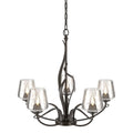 Flora 5 Arm Chandelier 5-Light Clear Glass (ZM) in Oil Rubbed Bronze