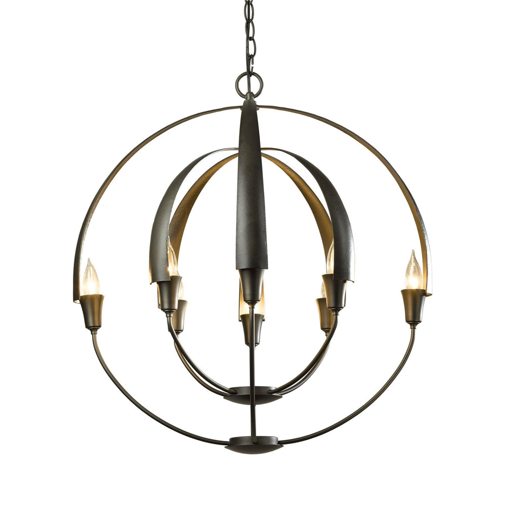 Double Cirque Chandelier 8-Light in Dark Smoke