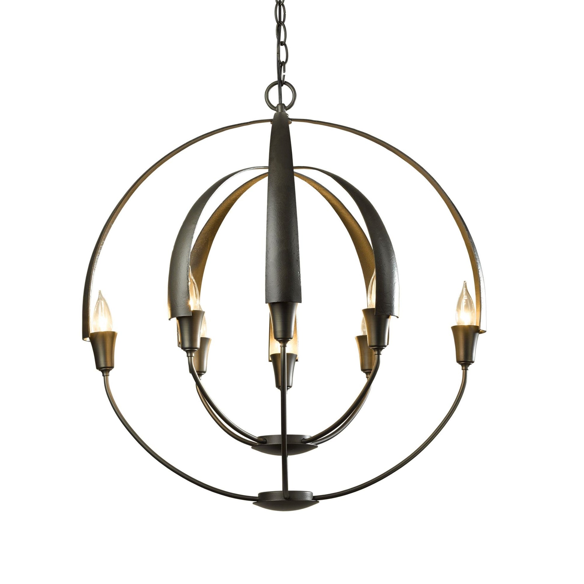 Double Cirque Chandelier 8-Light in Dark Smoke