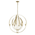 Double Cirque Chandelier 8-Light in Modern Brass