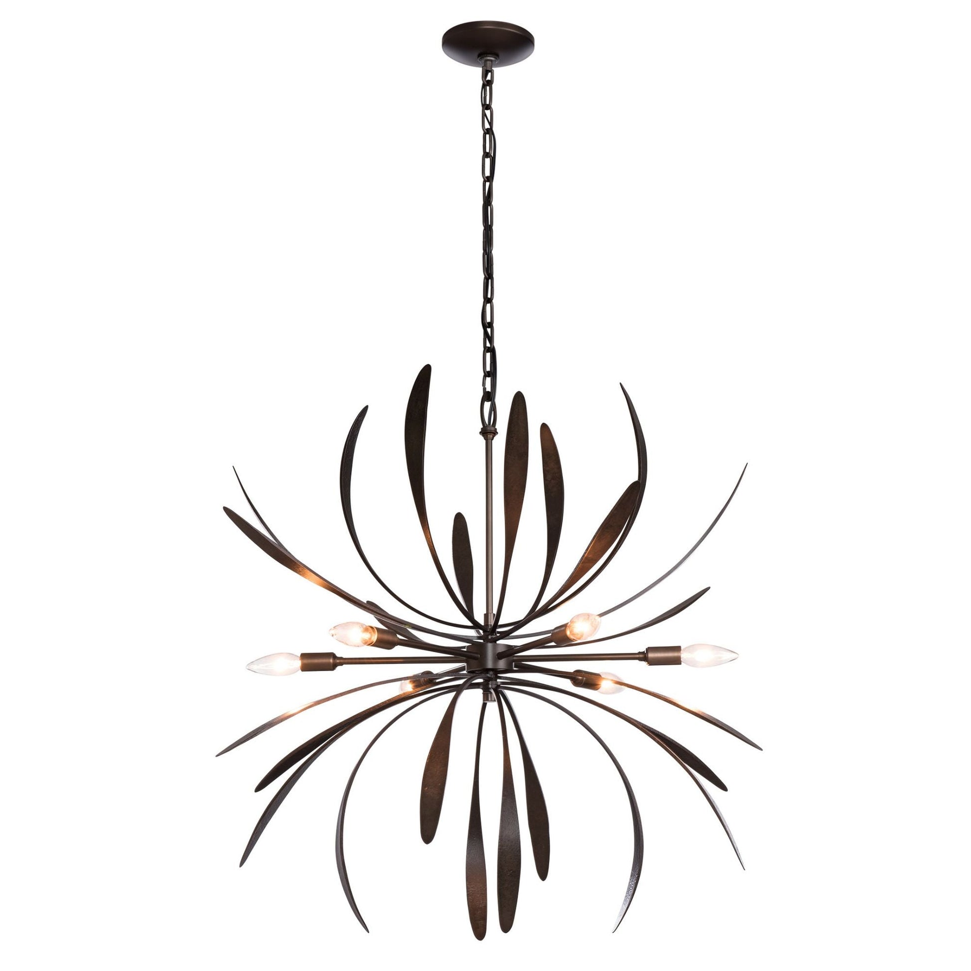 Dahlia Chandelier 6-Light in Dark Smoke