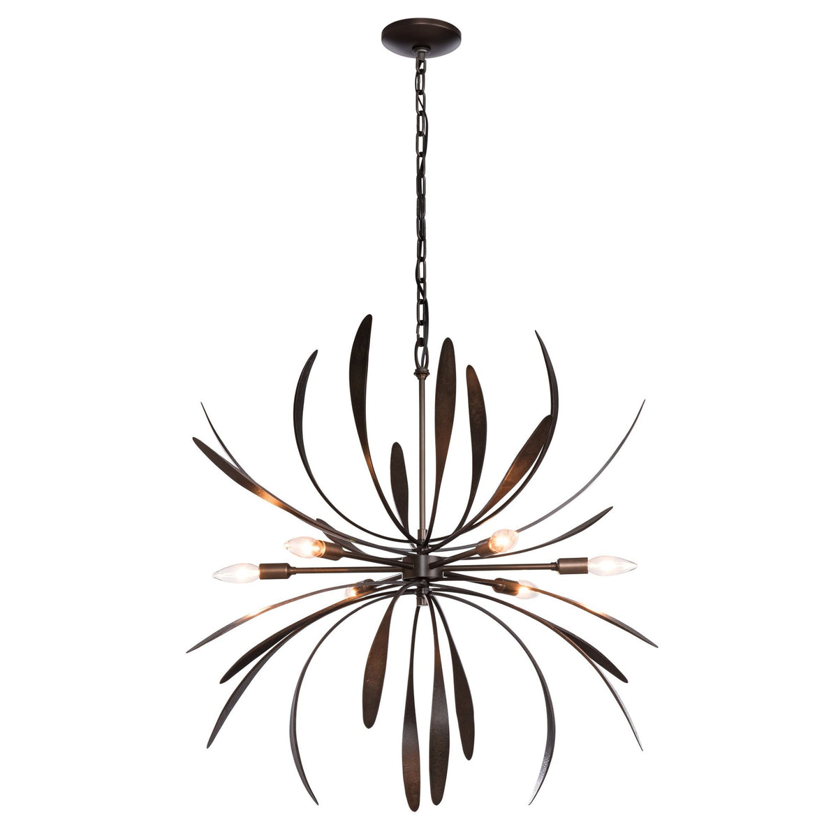 Dahlia Chandelier 6-Light in Dark Smoke