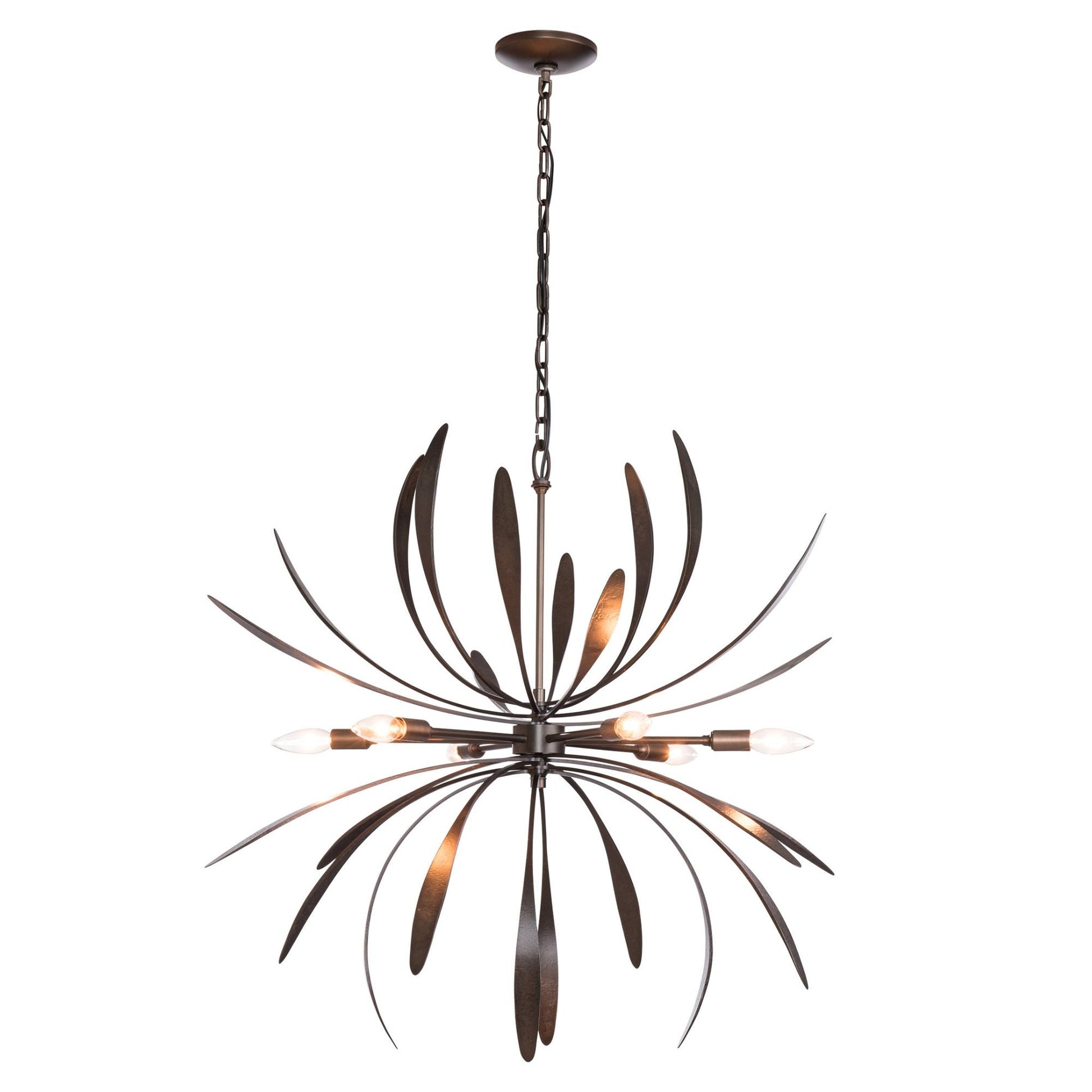 Dahlia Chandelier 6-Light in Dark Smoke