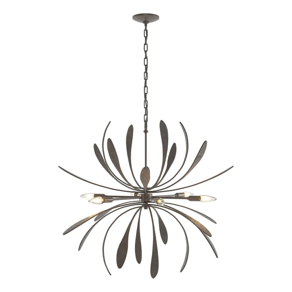 Dahlia Chandelier 6-Light in Dark Smoke