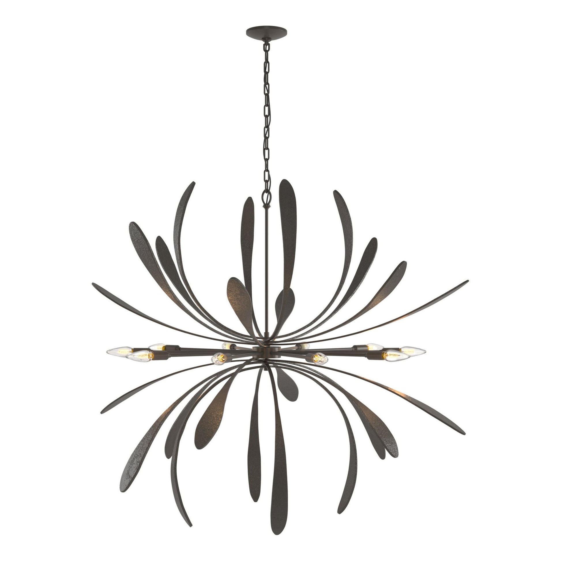 Dahlia Large Chandelier 10-Light in Dark Smoke