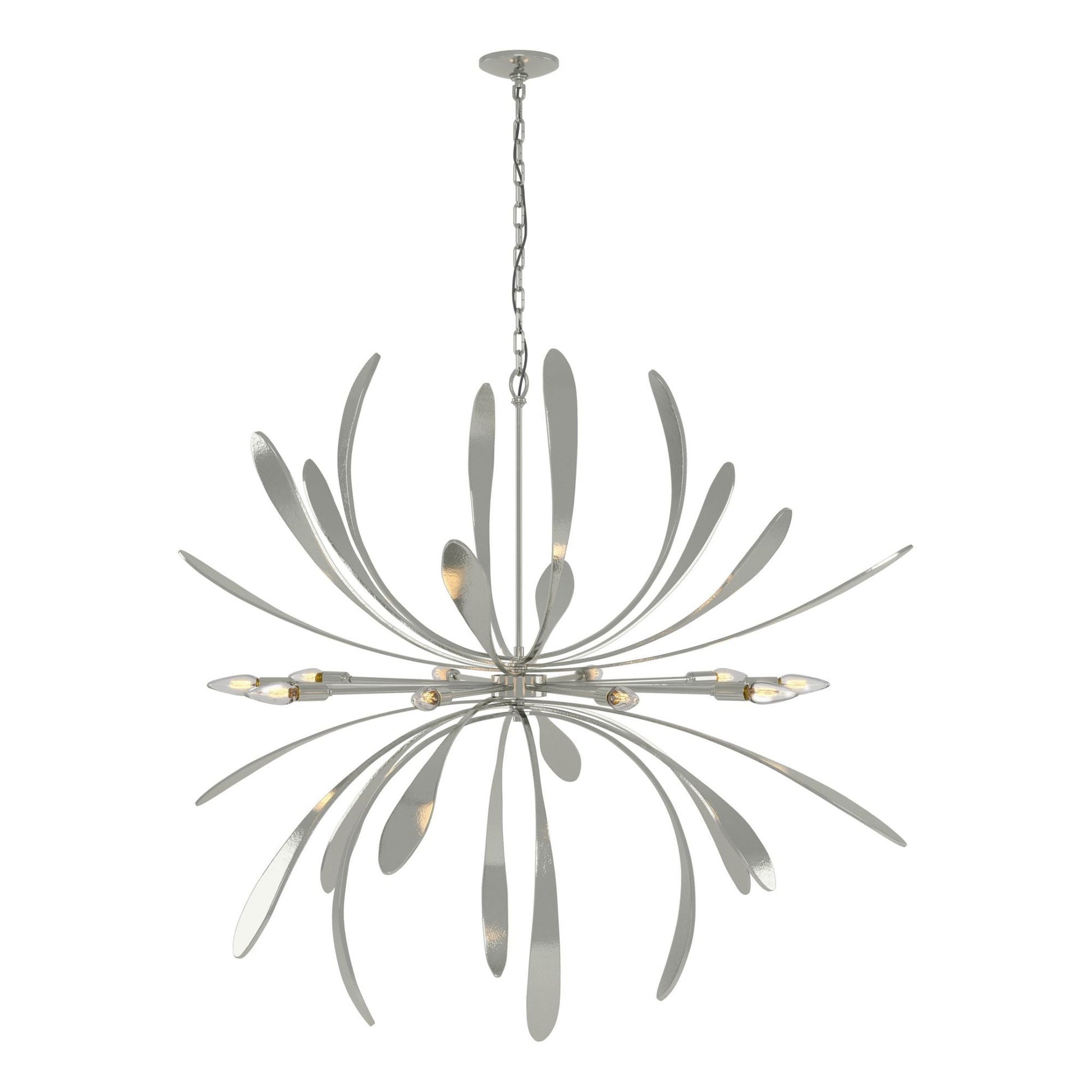 Dahlia Large Chandelier 10-Light in Sterling