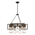 Apothecary Circular Chandelier 9-Light Clear Glass (ZM) in Dark Smoke