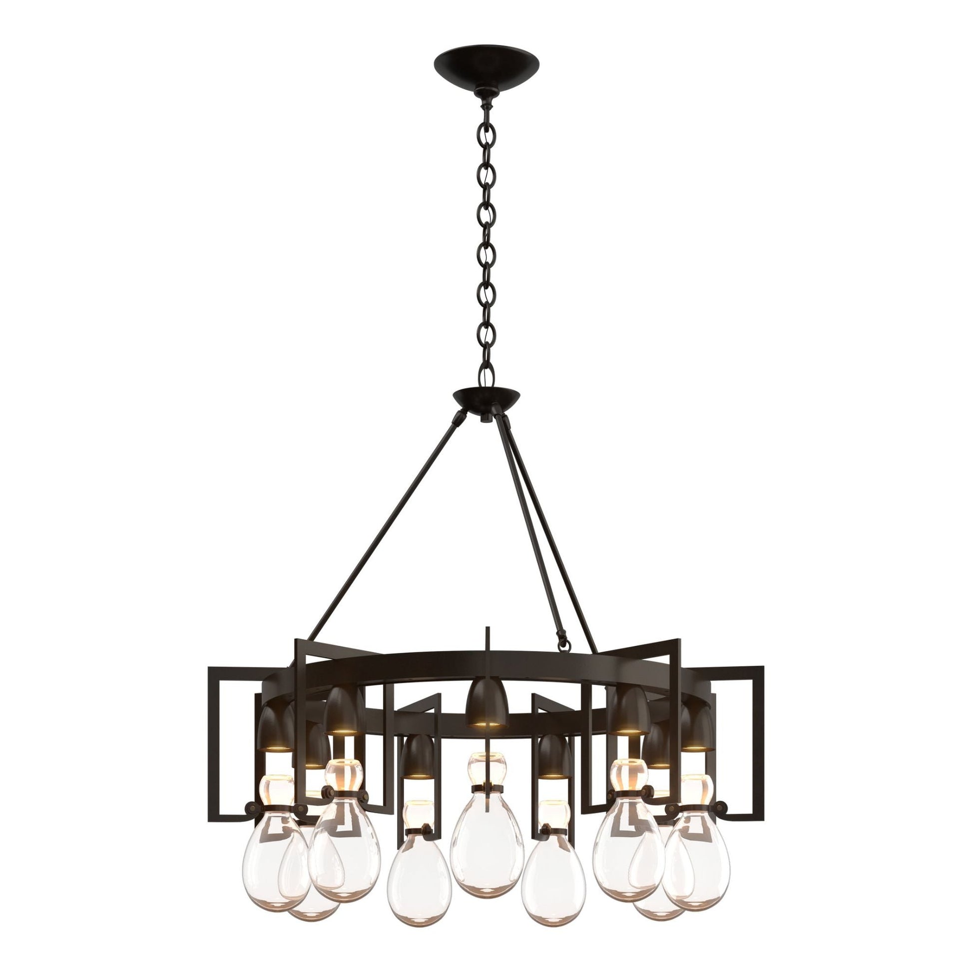 Apothecary Circular Chandelier 9-Light Clear Glass (ZM) in Oil Rubbed Bronze