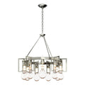 Apothecary Circular Chandelier 9-Light Clear Glass (ZM) in Sterling