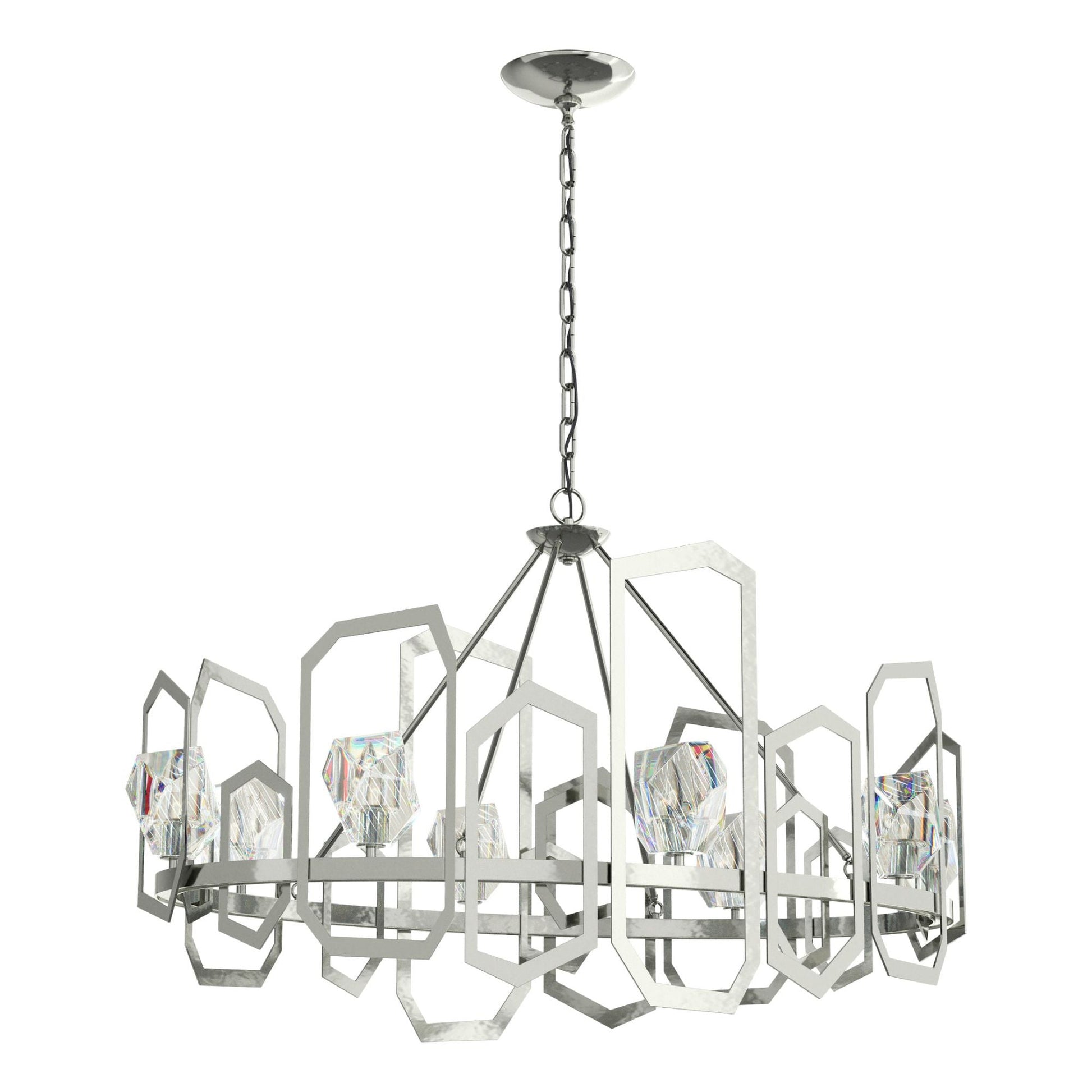 Gatsby Chandelier 8-Light Crystal in Sterling