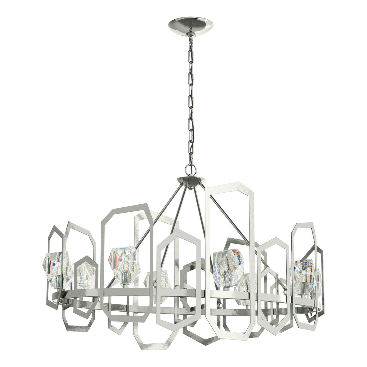 Gatsby Chandelier 8-Light Crystal in Sterling