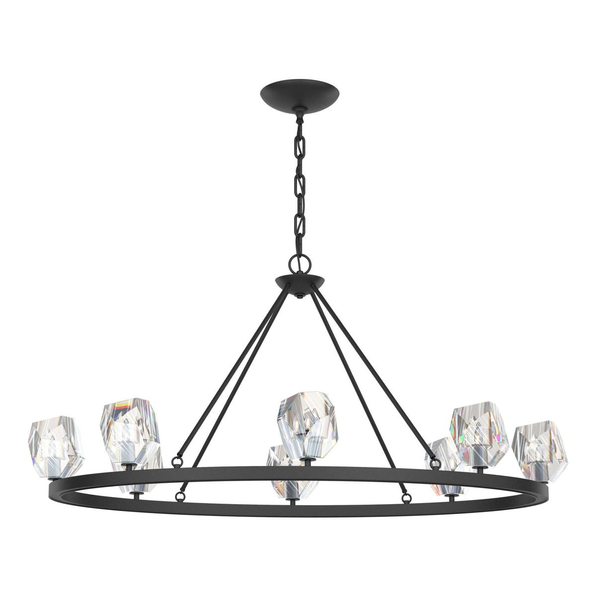 Gatsby 8-Light Chandelier 8-Light Crystal in Black