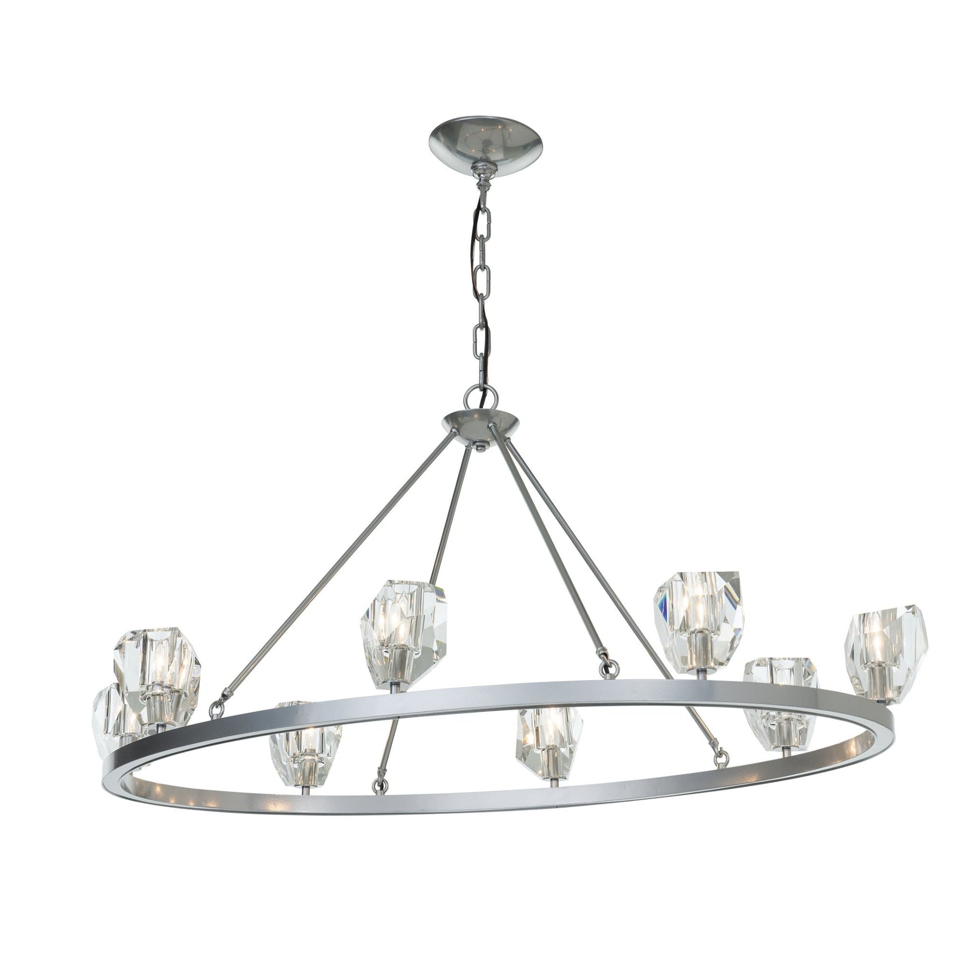 Gatsby 8-Light Chandelier 8-Light Crystal in Sterling