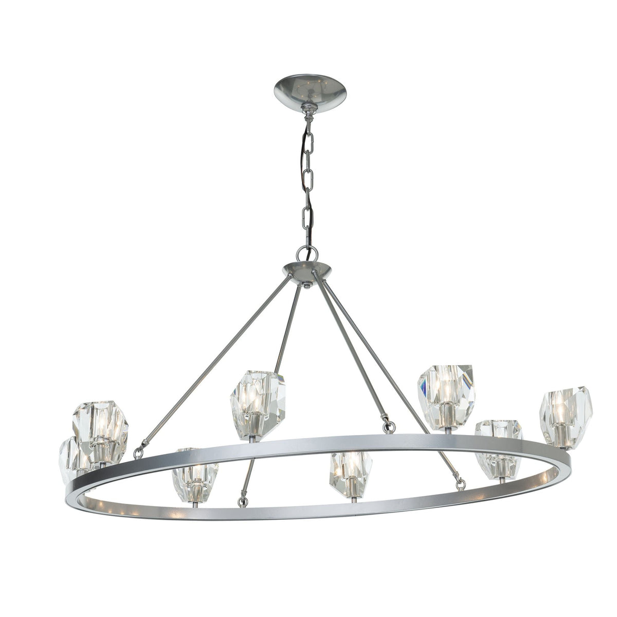 Gatsby 8-Light Chandelier 8-Light Crystal in Sterling