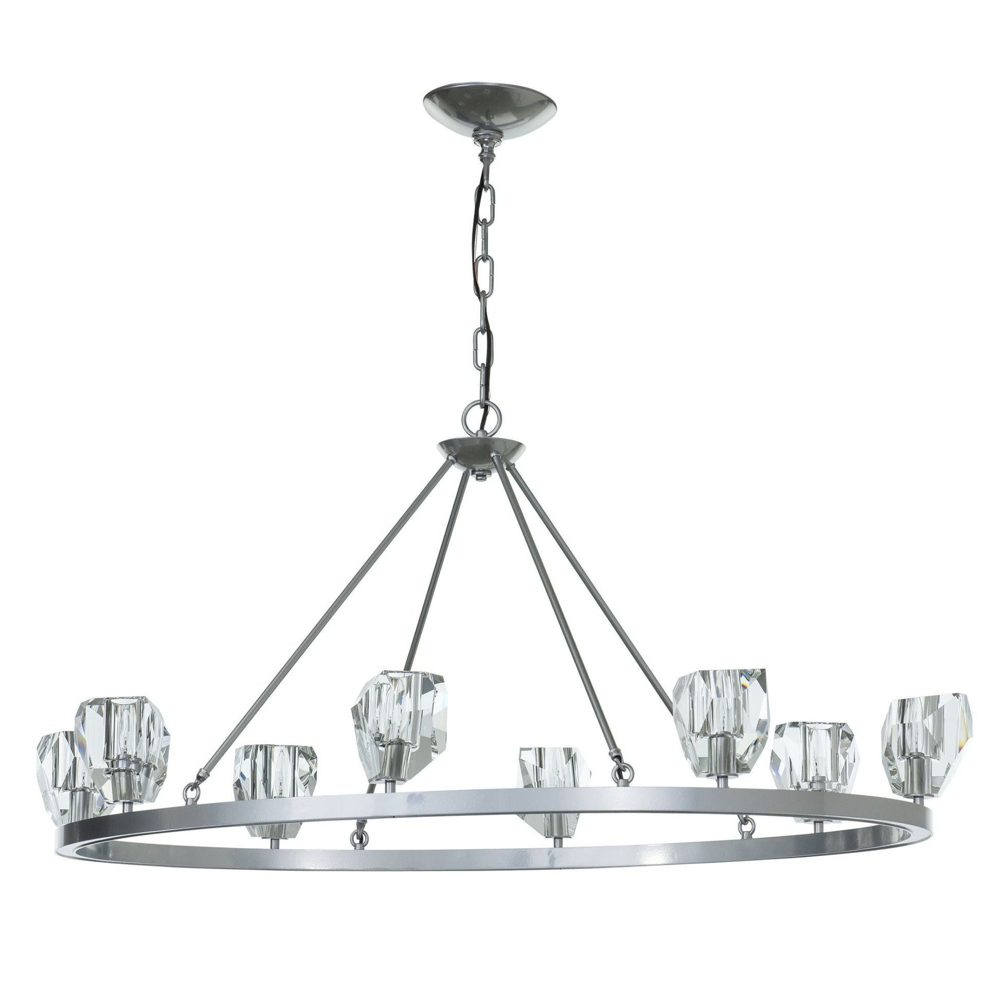 Gatsby 8-Light Chandelier 8-Light Crystal in Sterling
