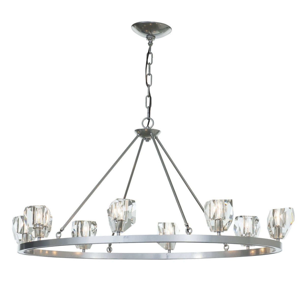 Gatsby 8-Light Chandelier 8-Light Crystal in Sterling