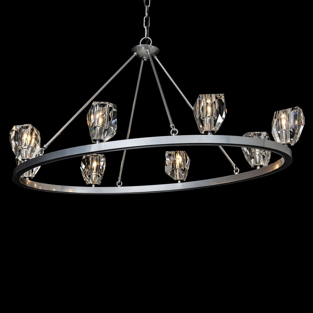 Gatsby 8-Light Chandelier 8-Light Crystal in Sterling