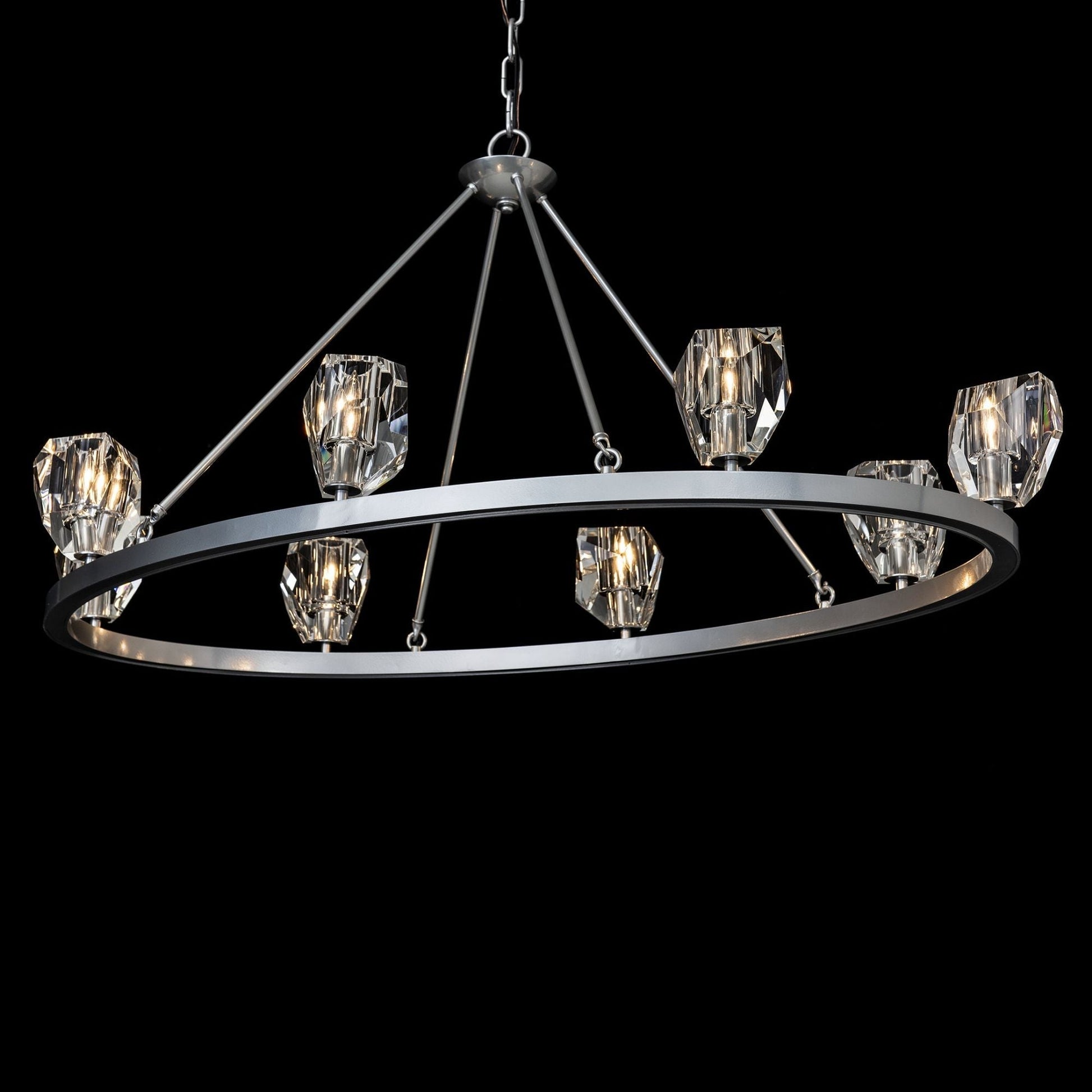 Gatsby 8-Light Chandelier 8-Light Crystal in Sterling