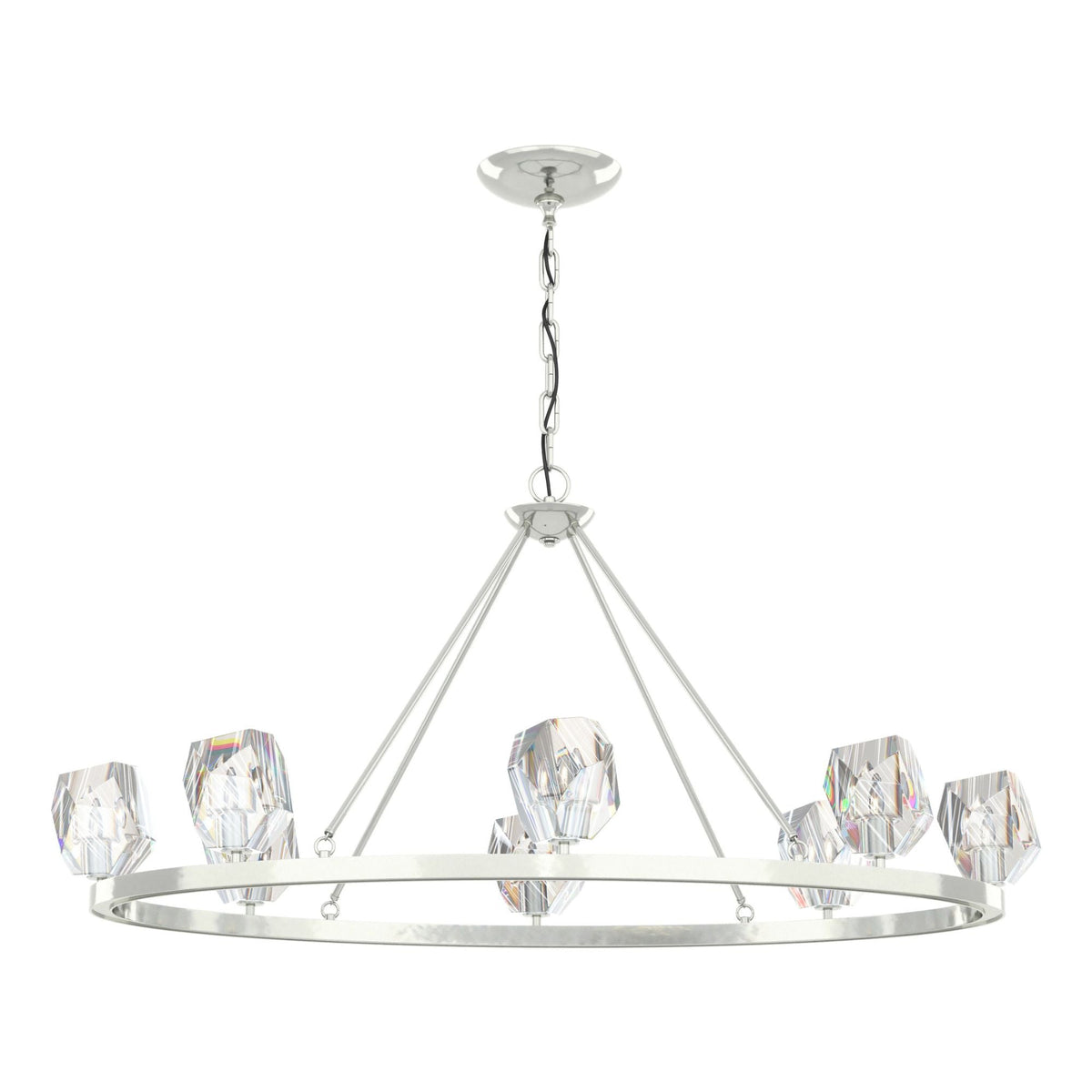 Gatsby 8-Light Chandelier 8-Light Crystal in Sterling
