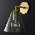 Machinist Glass Funnel Shade Wall Sconce For Dining Room