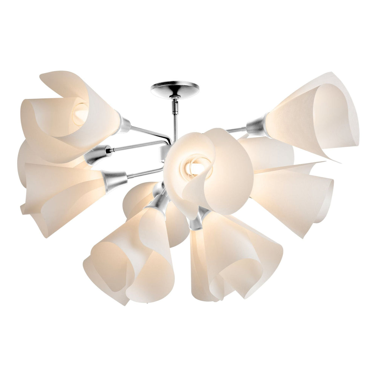 Mobius 12-Light Semi-Flush 12-Light Spun Frost (SH) in Sterling