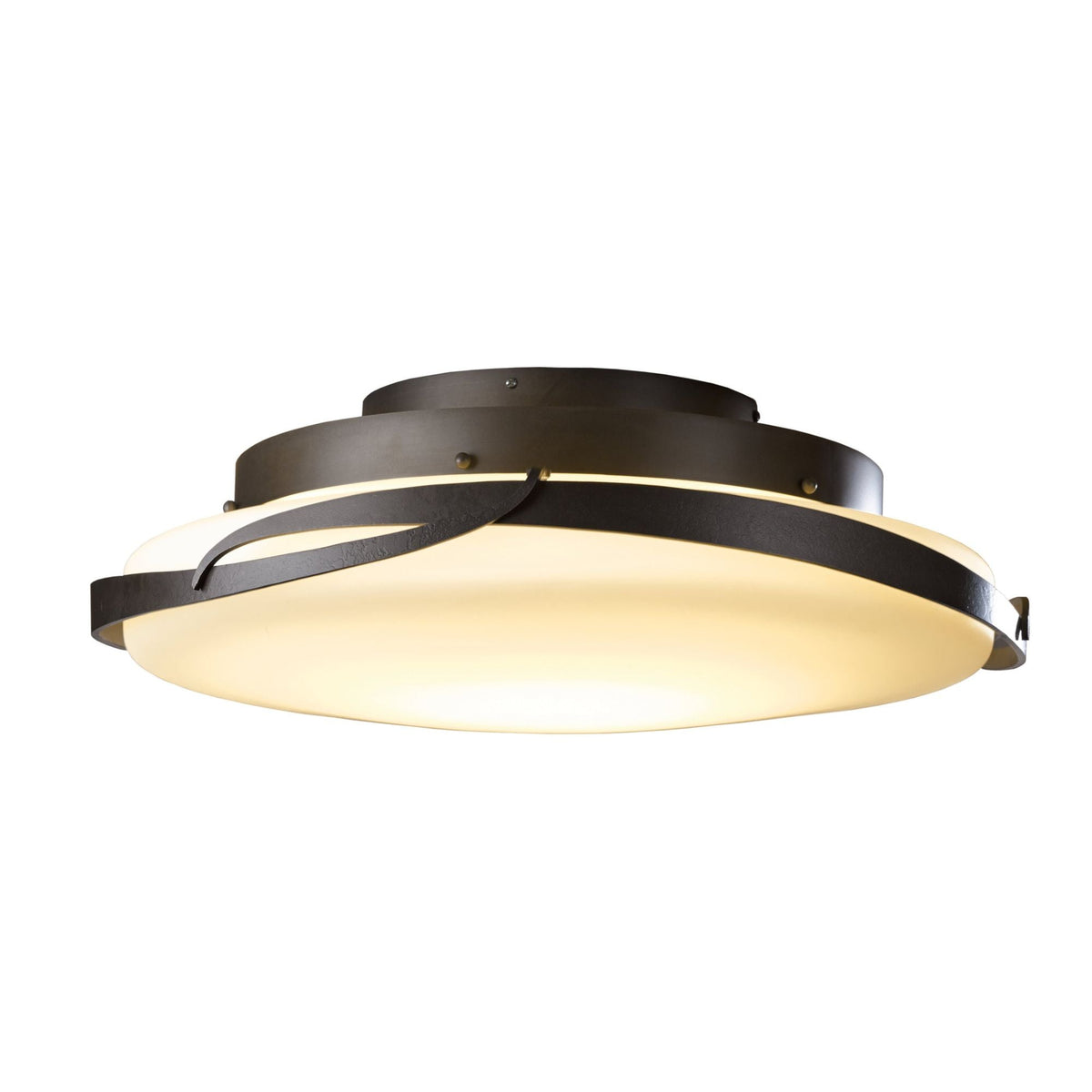 Flora LED Flush Mount LED Opal Glass (GG) in Dark Smoke