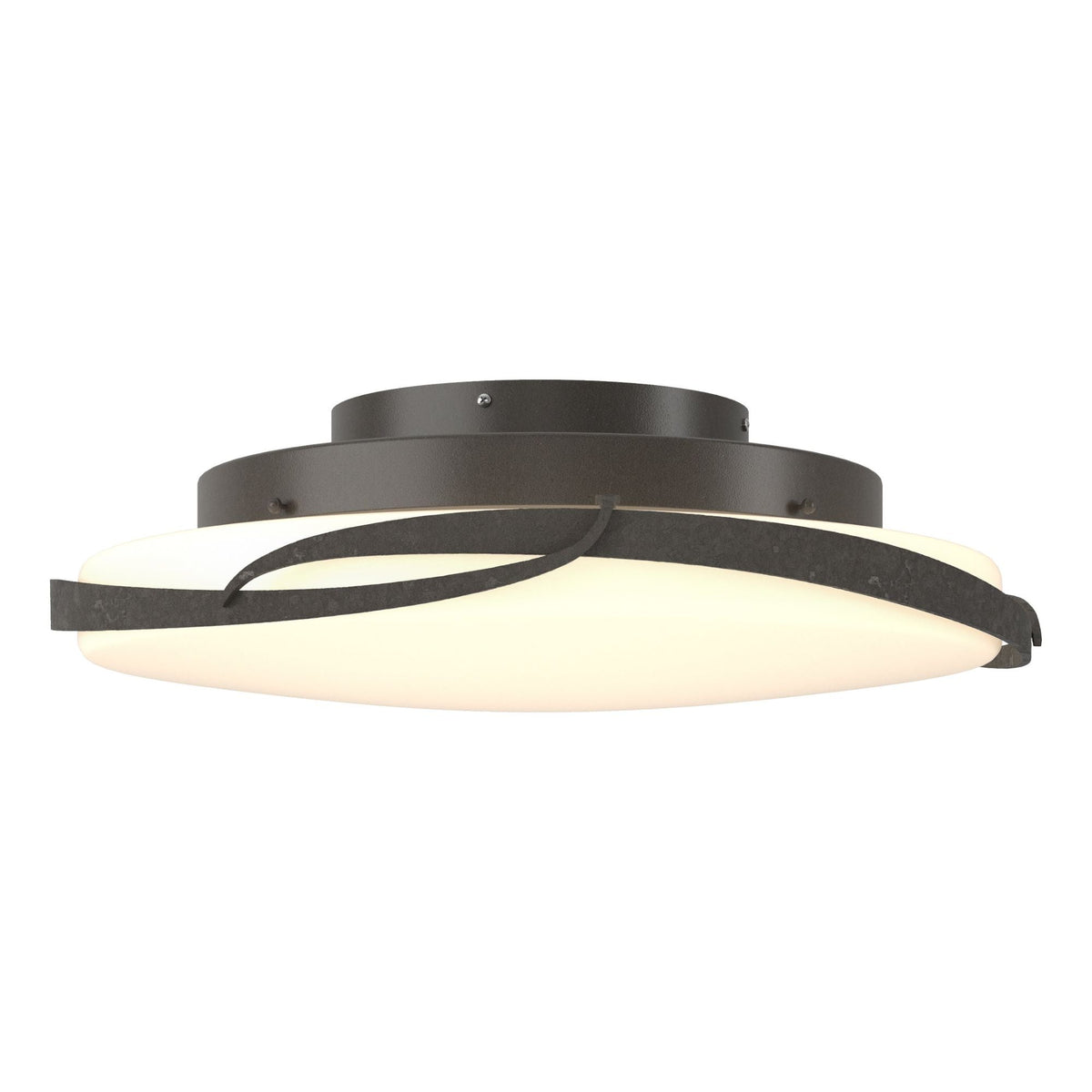 Flora LED Flush Mount LED Opal Glass (GG) in Dark Smoke