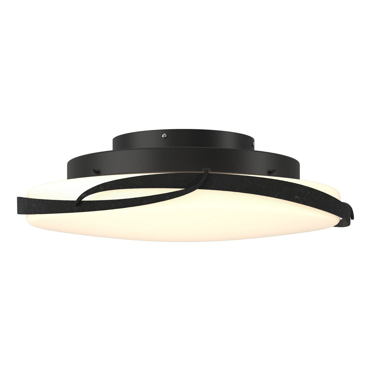 Flora LED Flush Mount LED Opal Glass (GG) in Black