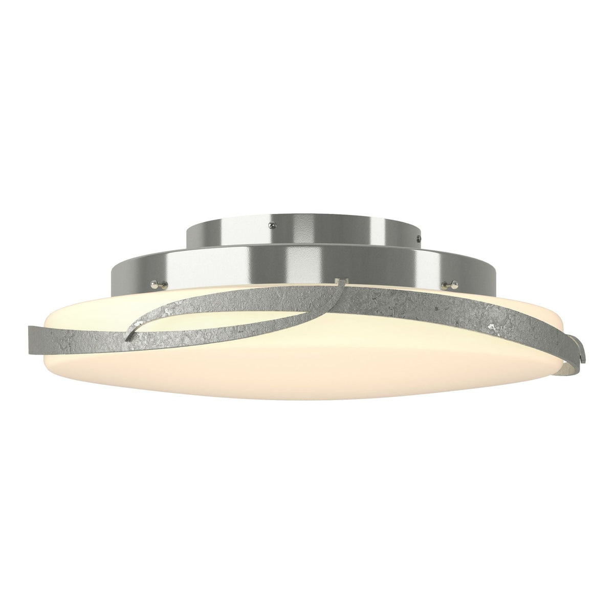 Flora LED Flush Mount LED Opal Glass (GG) in Sterling