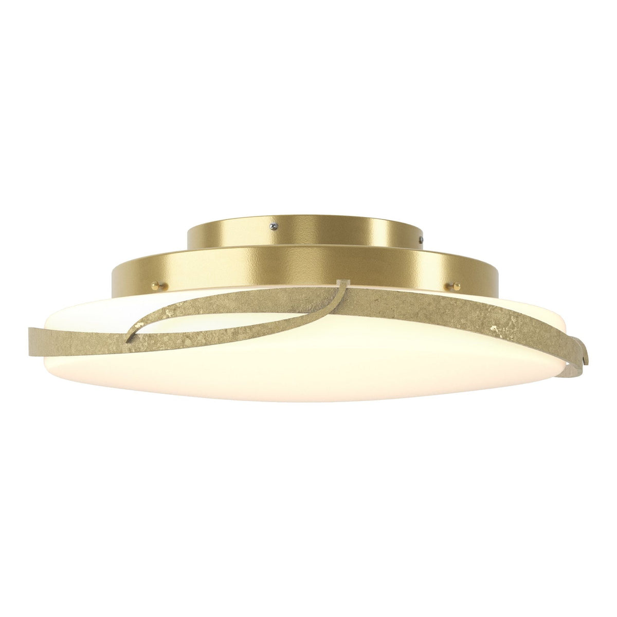 Flora LED Flush Mount LED Opal Glass (GG) in Modern Brass