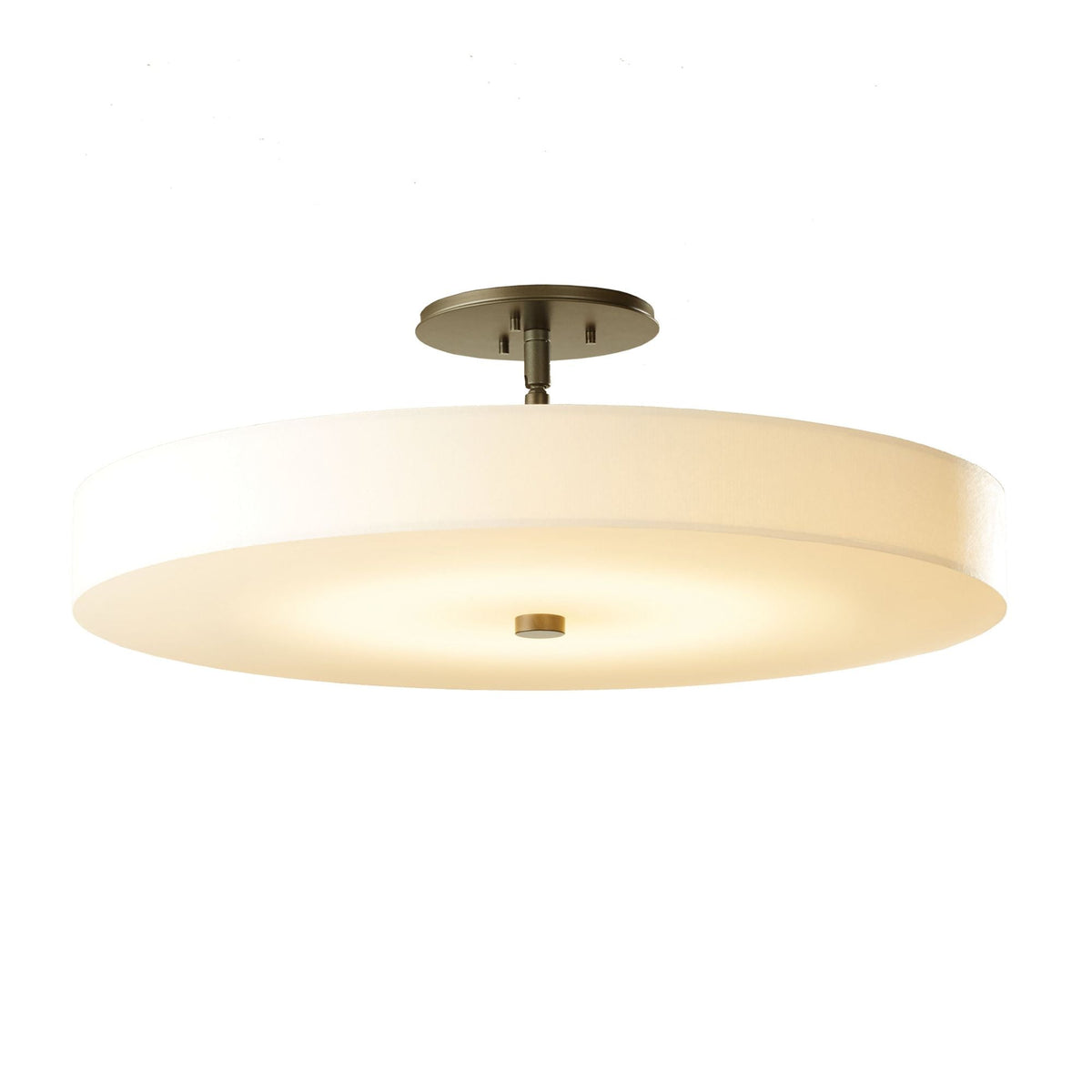 Disq Large LED Semi-Flush LED Spun Frost (SH) in Dark Smoke